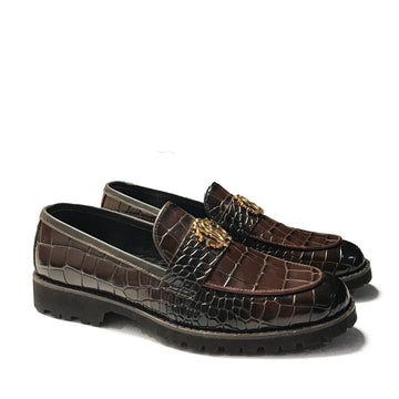 MAJESTIC MILD: COFFEE LEATHER SLIP-ONS