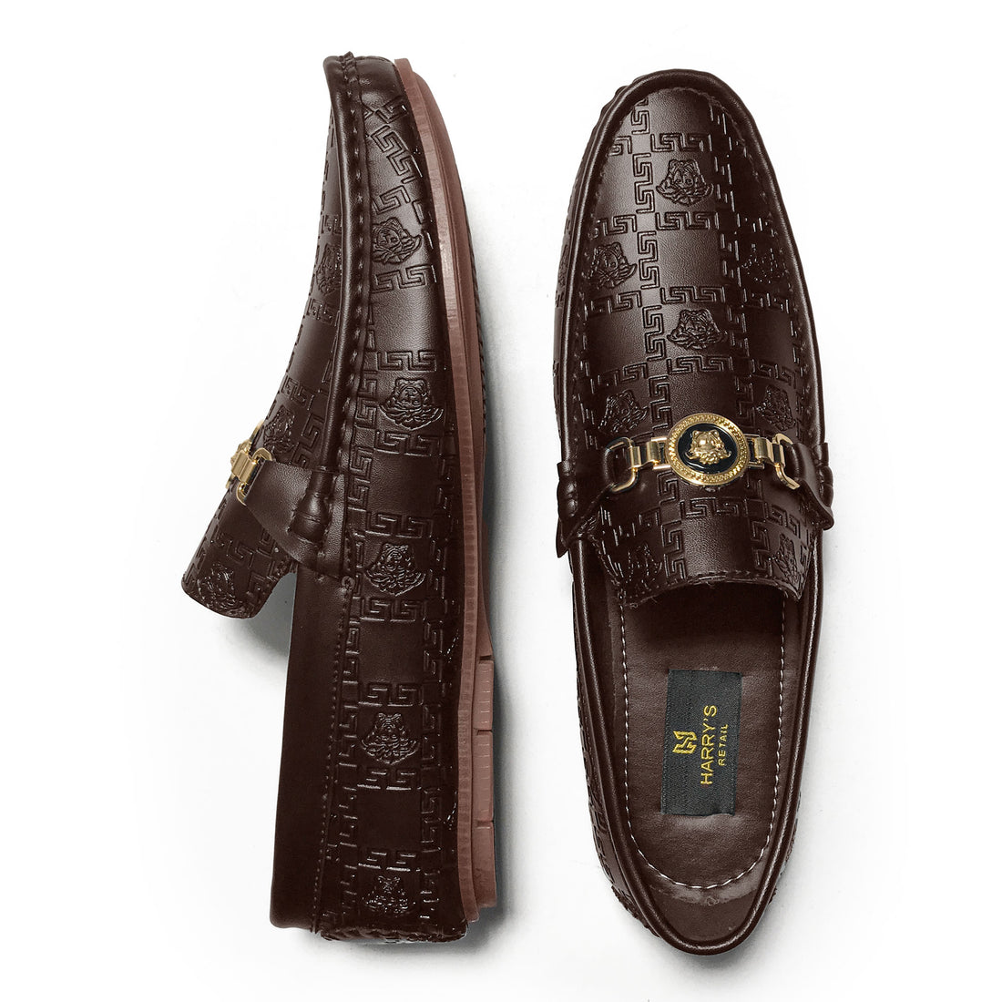 VER-SACE BROWN LOAFERS