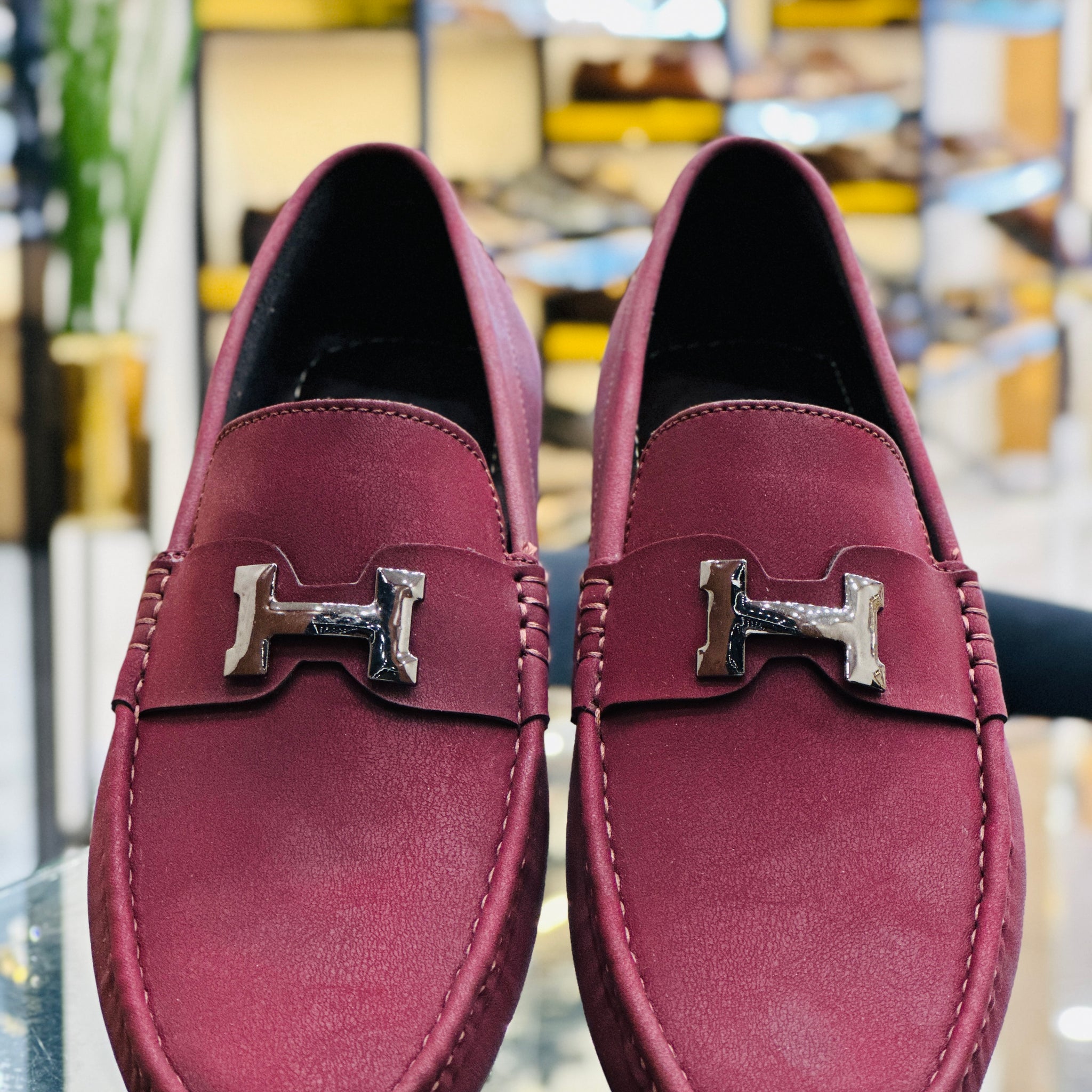 SUEDE MAROON LOAFERS