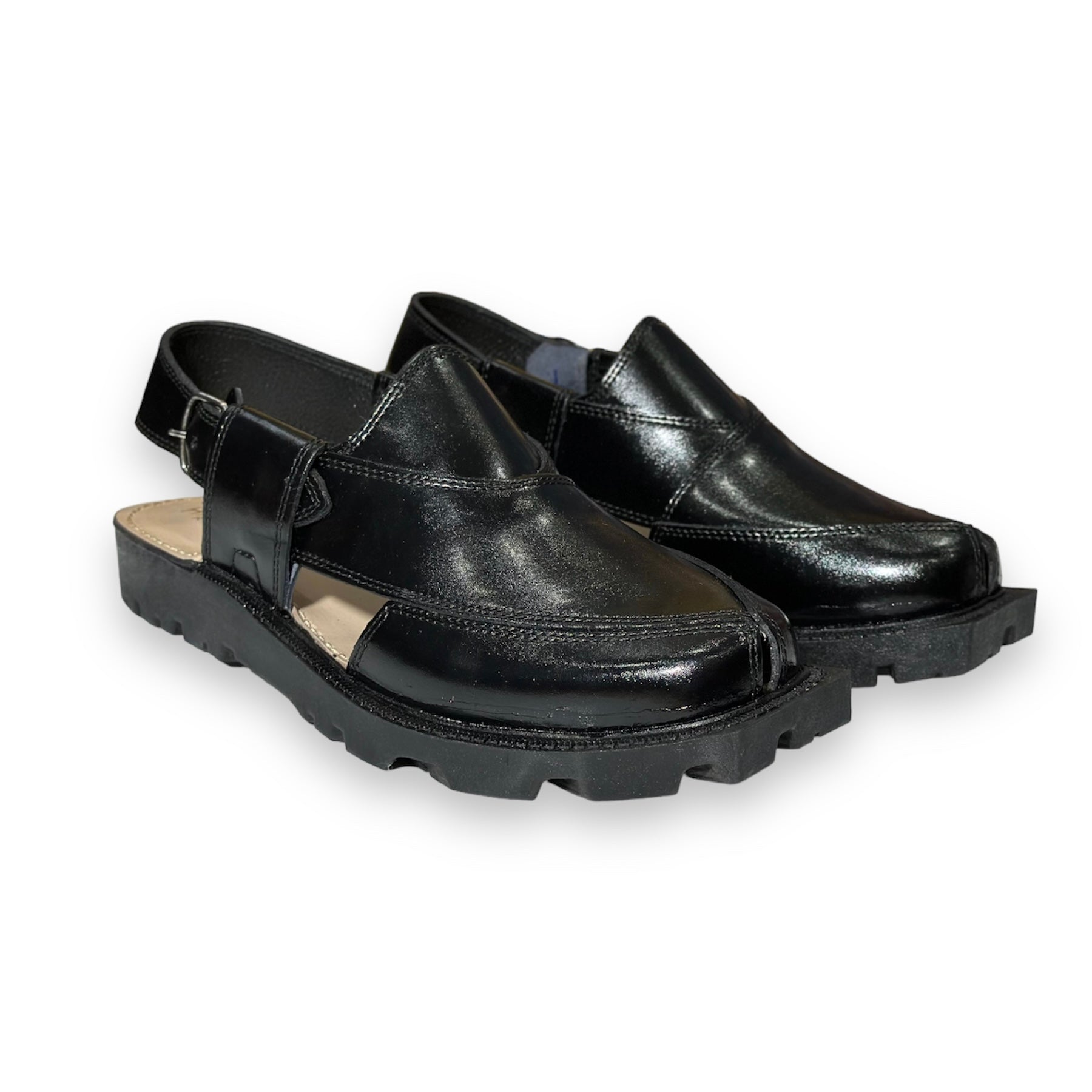 Black Norozi Kheri Chappal Traditional Pakistani Footwears